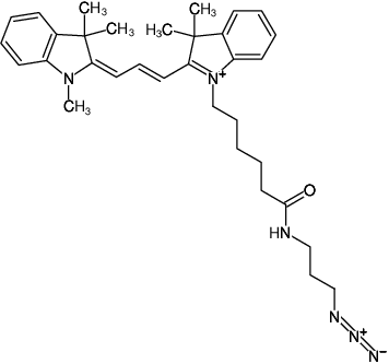 Structural formula of Cy3-Azide (Abs/Em = 555/570 nm)