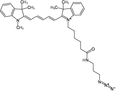 Structural formula of Cy5-Azide (Abs/Em = 646/662 nm)