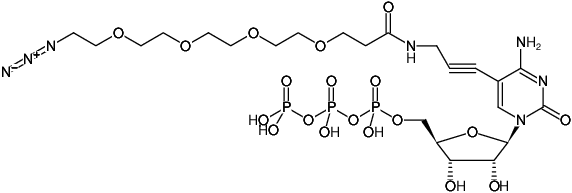 Structural formula of 5-Azido-PEG4-CTP (5-Azido-PEG4-cytidine-5'-triphosphate, Triethylammonium salt)