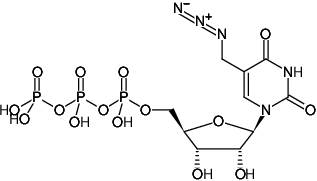 Structural formula of 5-Azidomethyl-UTP (5-Azidomethyl-uridine-5'-triphosphate, Triethylammonium salt)