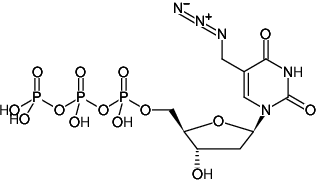 Structural formula of 5-Azidomethyl-dUTP (5-Azidomethyl-2'-deoxyuridine-5'-triphosphate, Sodium salt)