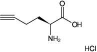 Structural formula of L-Homopropargylglycine (L-HPG) ((S)-2-Aminohex-5-ynoic acid, HCl salt)