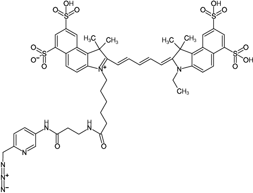 Structural formula of Picolyl-Azide-Cy5.5 (Abs/Em = 678/694 nm)