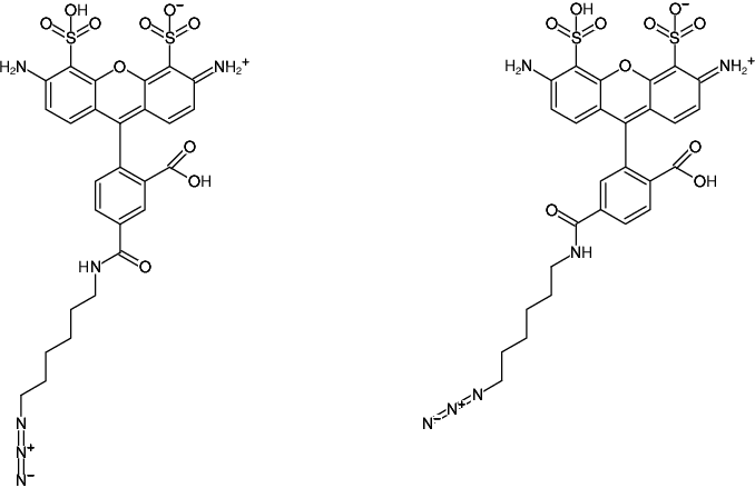 Structural formula of AF488-Azide (Abs/Em = 494/517 nm)