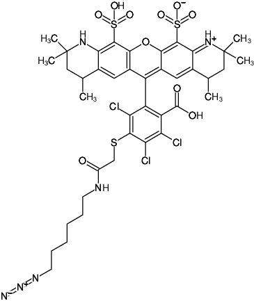 Structural formula of AF546-Azide (Abs/Em = 554/570 nm)