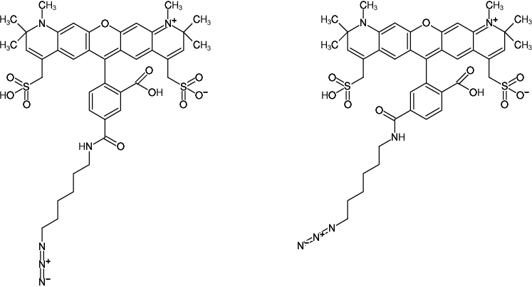 Structural formula of AF594-Azide (Abs/Em = 590/617 nm)