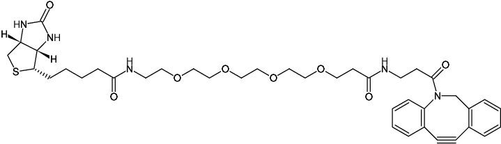 Structural formula of DBCO-PEG4-Biotin Conjugate