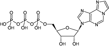 Structural formula of Etheno-ATP (ε-ATP) ((1,N6-Etheno-ATP), 1,N6-Etheno-adenosine-5'-triphosphate, Sodium salt)