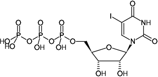 Structural formula of 5-Iodo-UTP ((5I-UTP), 5-Iodo-uridine-5'-triphosphate, Sodium salt)