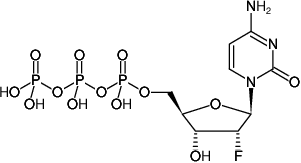 Structural formula of 2'-Fluoro-dCTP ((2'F-dCTP), 2'-Fluoro-2'-deoxycytidine-5'-triphosphate, Sodium salt)