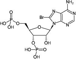 Structural formula of 8-Bromo-3',5'-pAp ((8Br-3',5'-pAp), 8-Bromo-adenosine-3',5'-bisphosphate, Sodium salt)