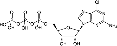 Structural formula of 6-Chloro-GTP ((6Cl-GTP), 6-Chloro-guanosine-5'-triphosphate, Sodium salt)