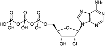 Structural formula of 2'-Chloro-dATP ((2'Cl-dATP), 2'-Chloro-2'-deoxyadenosine-5'-triphosphate, Sodium salt)