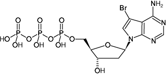 Structural formula of 7-Deaza-7-bromo-dATP ((7-Deaza-7-Br-dATP), 7-Deaza-7-bromo-2'-deoxyadenosine-5'-triphosphate, Sodium salt)