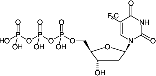 Structural formula of 5-Trifluoromethyl-dUTP (5-Trifluoromethyl-2'-deoxyuridine-5'-triphosphate, Sodium salt)