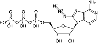 Structural formula of 8-Azido-ATP (8-Azido-adenosine-5'-triphosphate, Sodium salt)