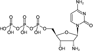 Structural formula of 2'NH2-dCTP (2'-Amino-2'-deoxycytidine-5'-triphosphate, Sodium salt)