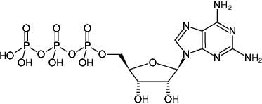 Structural formula of 2-Amino-ATP (2-Aminoadenosine-5'-Triphosphate, Sodium salt)