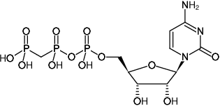 Structural formula of CppCp ((CMPPCP), Cytidine-5'-[(β,γ)-methyleno]triphosphate, Sodium salt)