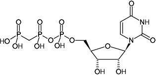 Structural formula of UppCp ((UMPPCP), Uridine-5'-[(β,γ)-methyleno]triphosphate, Sodium salt)