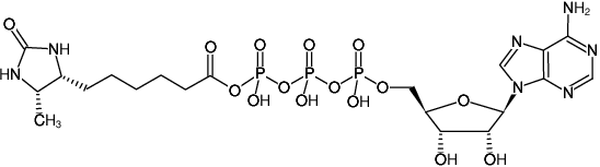Structural formula of ATP-acetyl-Desthiobiotin (Desthiobiotin-ATP probe, Tri(triethylammonium) salt)