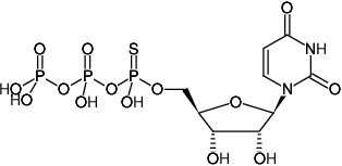 Structural formula of UTPαS (Uridine-5'-(α-thio)-triphosphate, Sodium salt; (Mixture of Rp and Sp isomers))