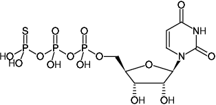 Structural formula of UTPγS (Uridine-5'-(γ-thio)-triphosphate, Sodium salt)