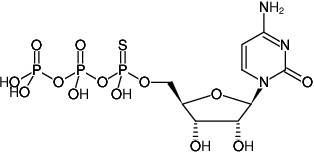 Structural formula of CTPαS (Cytidine-5'-(α-thio)-triphosphate, Sodium salt; (Mixture of Rp and Sp isomers))