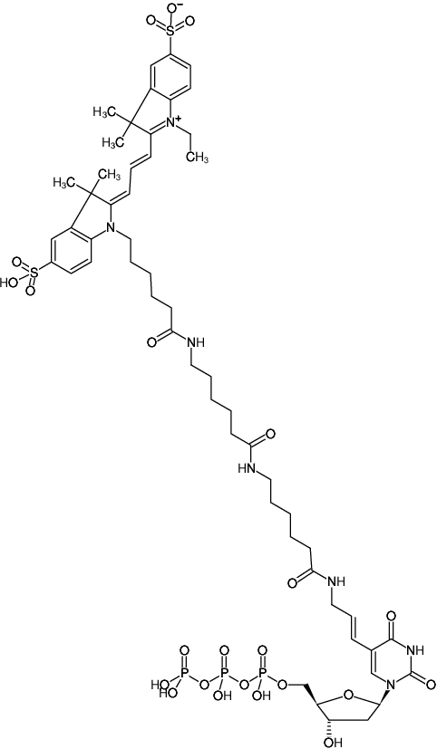 Structural formula of HighFidelity Cy3 PCR Labeling Kit (Preparation of Cy3-labeled DNA probes by PCR)