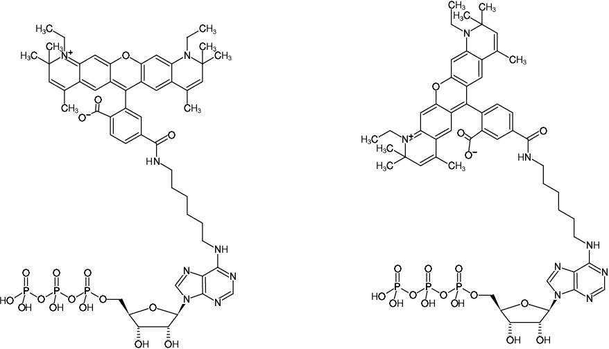 Structural formula of N6-(6-Aminohexyl)-ATP-ATTO-590 (N6-(6-Aminohexyl)-adenosine-5'-triphosphate, labeled with ATTO 590, Triethylammonium salt)