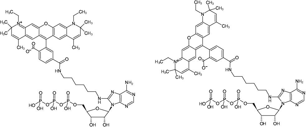 Structural formula of 8-(6-Aminohexyl)-amino-ATP-ATTO-590 (8-(6-Aminohexyl)-amino-adenosine-5'-triphosphate, labeled with ATTO 590, Triethylammonium salt)