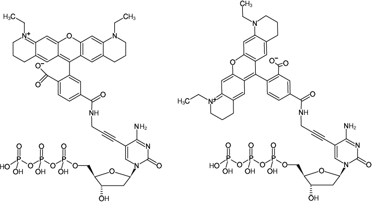 Structural formula of 5-Propargylamino-dCTP-ATTO-565 (5-Propargylamino-2'-deoxycytidine-5'-triphosphate, labeled with ATTO 565, Triethylammonium salt)