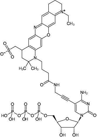 Structural formula of 5-Propargylamino-CTP-ATTO-655 (5-Propargylamino-cytidine-5'-triphosphate, labeled with ATTO 655, Triethylammonium salt)