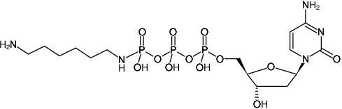 Structural formula of γ-[(6-Aminohexyl)-imido]-dCTP (γ-[(6-Aminohexyl)-imido]-2'-deoxycytidine-5'-triphosphate, Sodium salt)