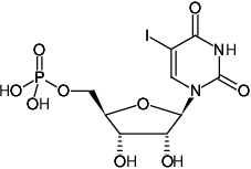 Structural formula of 5-Iodo-UMP ((5I-UMP), 5-Iodo-uridine-5'-monophosphate, Sodium salt)