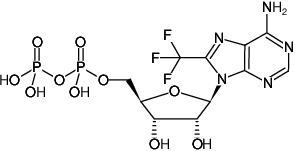 Structural formula of 8-Trifluoromethyl-ADP (8-Trifluoromethyl-adenosine-5'-diphosphate, Sodium salt)