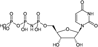 Structural formula of UpNHpp ((UMPNPP), Uridine-5'-[(α,β)-imido]triphosphate, Sodium salt)