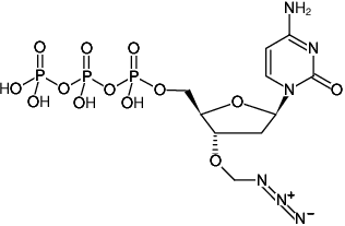 Structural formula of 3'-O-Azidomethyl-dCTP (3'-O-Azidomethyl-2'-deoxycytidine-5'-triphosphate, Sodium salt)