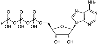 Structural formula of ATP-y-F ((ApppF), Adenosine-5'-(γ-fluoro)-triphosphate, Sodium salt)