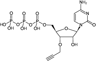 Structural formula of 3'-(O-Propargyl)-CTP (3'-(O-Propargyl)-cytosine-5'-triphosphate, Triethylammonium salt)