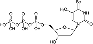 Structural formula of 4SedTTP (4-Selenothymidine-5'-triphosphate, Sodium salt)