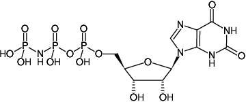 Structural formula of XppNHp ((XMPPNP), Xanthosine-5'-[(β ,γ)-imido]triphosphate, Sodium salt)