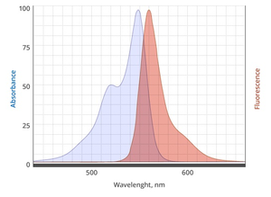 excitation and emission spectrum of AF555