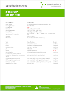 Preview 2-Thio-UTP Specifications
